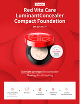 [1+1]Ciracle Red Vita Luminant Concealer Pact (SPF50+/PA+++) 21 LIGHT BEIGE 12g