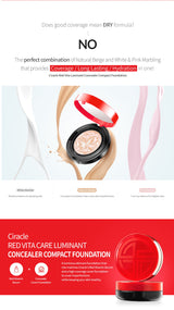 Ciracle Red Vita Luminant Concealer Pact (SPF50+/PA+++) 21 LIGHT BEIGE 12g