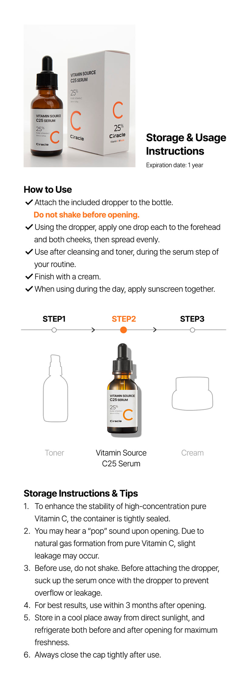 Ciracle Vitamin Source C25 Serum