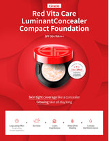 (1+1)Ciracle Red Vita Luminant Concealer Pact (SPF50+/PA+++) 21 LIGHT BEIGE 12g